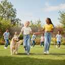 Girls Straight Leg Bootcut Ripped Baggy Jeans for 8-12 Y Old - Adjustable Stretch Waist Pull Up 5 Pockets Washed Denim Pants