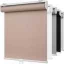 Cordless Blackout Roller Shades for Indoor Windows,Brown,32"W x 72"H