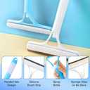 2 Pcs 3 in 1 Window Squeegee Cleaner,3 in 1 Spray Squeegee,WindowSqueegee with Spray,Squeegee for Shower Glass,for Car, Home, Kitchen Window,All-Purpose Window Cleaner Tool (Blue+White)