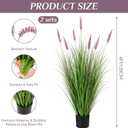 Jexine 2 Pieces Faux Plants Outdoor 4 ft Tall Artificial Lavender Plant Potted Artificial Lavender Faux Greenery Floor Flowers for Housewarming Gift House Garden Bathroom Lobby Outdoor
