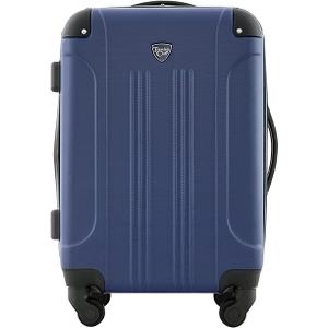 Travelers Club Chicago Hardside Expandable Spinner Luggage, Navy Blue, 20" Carry-On