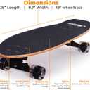Nattork Complete Kid Skateboards 29" x 9" Youth Cruiser Skateboard for Beginners Double Kick Deck Concave Girls or Boys Skateboard
