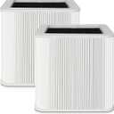 2 PACK 211+ Replacement Filter Compatible with Blueair Blue Pure 211+ Air Cleaner Purifier, H13 True Hepa and Activated Carbon Replacement Filter