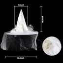 2 x Crazy Night Women's Witch Hat Halloween Costume Witch Hat with Veil (White)