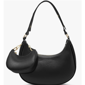 AUDTOPE Shoulder Bags for Women, Crescent Moon Handbag Cute Hobo Bag Faux Leather Mini Clutch Purse with Zipper Closure