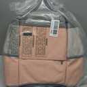 Pink & Grey Diaper Bag Backpack – Multi-Function Convertible Travel Backpack with Mesh Side Pockets, Front Zip Compartment & Top Handles, 14" L x 6" W x 14.25" H
