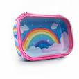 ZIPIT Clear Top Pencil Case for Kids, Durable Pencil Box for School, Large Capacity Stationery Organizer Box, Rainbow