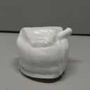 LEETOYI Porcelain Small Mortar and Pestle, Ceramic Herb Grinder Pill Crusher Set, 3.3 inch White