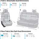 FH Group Car Seat Covers Rear Set Cloth - Car Seat Covers with Removable Headrest,Universal Fit,Automotive SeatCovers,Washable Car SeatCover for SUV,Sedan,Van Black
