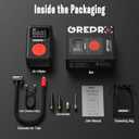 GREPRO Tire Inflator Portable Air Compressor, 160 PSI Portable Air Pump with Digital Pressure Gauge, LED Light, and Multiple Adapters for Car, Motorcycle, Bicycle, and Other Inflatables