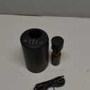 Waterless Essential Oil Diffuser, Battery Powered Mini Scent Air Machine, Aromatherapy Mist Diffuser for Home Room Car Office (Black Aluminum Alloy) (Black)