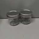 8 oz Wide Mouth Mason Jars with Embossing Pattern&Volume Marks,12 Pack Half Pint Canning Jars with Tags & Brush,Glass Storage Jars with Lids for Yogurt,Overnight Oats,Food Storage,Gift Giving & Crafts