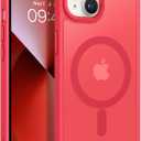 BENTOBEN Magnetic for iPhone 13 Case & iPhone 14 Case [Compatible with Magsafe] Translucent Matte Phone Case iPhone 13/14 Slim Shockproof Women Men Protective Cover for iPhone 13/14 6.1", Red