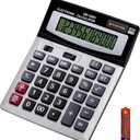12 Digit Desktop Calculator with Large LCD Display and Sensitive Button, Dual Solar Power and Battery, Standard Function for Office (YE1200v)