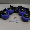 3 Inch Caster Wheels Heavy Duty Stem Caster 1600Lbs, Threaded Stem Casters 3/8"-16 x 1(Stem Diameter 3/8", Stem Length 1"), Safety Locking Caster Set of 4, Industrial Castor Wheels for Cart,Furniture