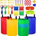 Potato Sack Race Bags, Colorful Durable Sack Race Bags Outdoor Lawn Games for Kids & Childrens, No Odors or Messy Fibers, Birthday Party and Outdoor Family Games Set