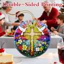 3 x Catholic Cross Gift: Christian Cross Ornament | Religious Christmas Ornaments (Christmas Tree Decorations), Christian Faith Home Decor, Religious Gifts & Xmas Gifts