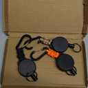 Retractable Keychain 4 Pieces Heavy Duty Carabiner Badge Holder Retractable Badge Reel ID Holder Extendable Key Ring Key Holder with 23.6 Steel Cord and Paracord(Black + Beige + Blue + Orange)