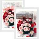 12x16 Picture Frame with Mat for 11x14 Picture - Shatter Resistant Plexiglass - Engineered Wood Gallery Wall Frame for 30x40 cm Print (White, 2 Pack)