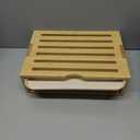 Bamboo Bread Slicer for Homemade Bread Adjustable Width Slicing Guides, Compact Loaf Cutter for Perfect Slices