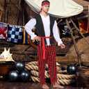 Lingway Toys Adult Men Pirate Costume For Halloween, Adult Halloween Costumes, M