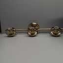 3-Light Brushed Gold Vanity Lights, E26 Modern Bathroom Light Fixtures with Clear Glass Shade, Wall Lamps for Mirror Kitchen Hallway Cabinet Living Room Sconces Lights