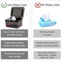 Wipes Dispenser Seal-Designed Wipe Dispenser Holder Wipes Case Box for Bathroom Keep Wipes Fresh, Dust-Proof & Non-Slip