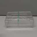 SANRUI Clear Acrylic Facial Tissue Box Cover Holder with 8mm Top Lid Rectangle Napkin Dispenser Organizer for Bathroom, Kitchen and Office Desk