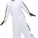 Rubies Penguin Comfywear Hooded Jumpsuit for Kids, Unisex S/M (Black)