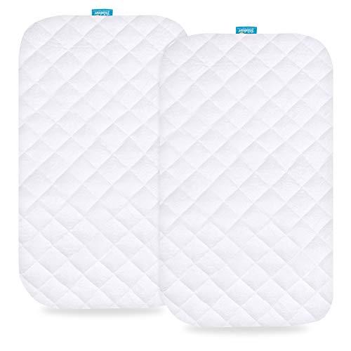 Waterproof Bassinet Mattress Pad Cover Compatible with Papablic 2-in-1 Bonni, Cowiewie and AMKE Baby Bassinet(33" x19”), 2 Pack, Ultra Soft Surface, Breathable and Easy Care Waterproof Bassinet Mattress Pad Cover Compatible with Papablic 2-in-1 Bonni, Cowiewie and AMKE Baby Bassinet(33" x19”), 2 Pack, Ultra Soft Surface, Breathable and Easy Care