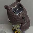 Large Solar Owl with Motion Detector, Flashing Eyes, Spinning Head, Realistic Hooting and Silent Mode, Garden Owl, Outdoor Statue, Decoration for Home, Garden, Patio and Fence