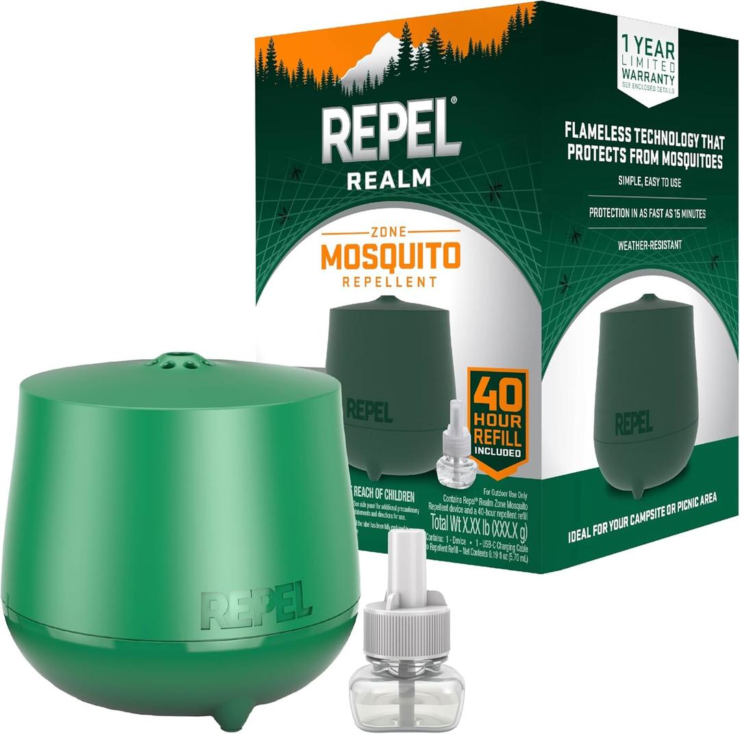 Repel Realm Zone Mosquito Repellent Device, 1 Count, Outdoor Diffuser for Effective Mosquito Protection