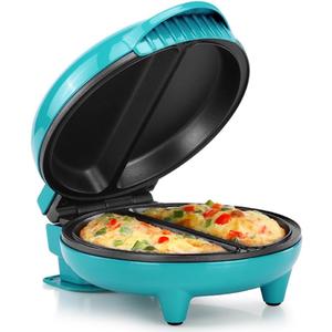 Holstein Housewares - Non-Stick Omelet & Frittata Maker, Stainless Steel - Makes 2 Individual Portions Quick & Easy (2 Section, Teal)