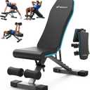 MERACH Weight Bench, Foldable Weight Benches for Home Gym with 990 LBS, Adjustable Weight Bench with 72 Training Angles, Incline Bench Press for Full Body
