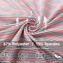 Rouen Men's Polo Shirts Short Sleeve Dry Fit Performance Wicking Moisture Causal Striped Collared Golf Shirts for Men (M)