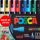 POSCA 8-Color Paint Marker Set, PC-5M Medium