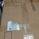 3 Step Ladder,Folding Step Stool with Aluminum Wide Pedal& Convenient Handgrip,330lbs Capacity Steel Ladder for Household and Office(Black &Woodgrain)