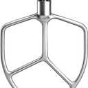 Stainless Steel Flat Beater Compatible for KitchenAid 5plus - 6 Qt Bowl-Lift Stand Mixers, KitchenAid Paddle Attachment, Food Grade Uncoated & Dishwasher Safe