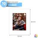 Mat Board Center, 10 Pack 16x20 for 11x14 White Photo Picture Mats - Acid Free, 4-ply Thickness, White Core - for Pictures, Photos, Framing