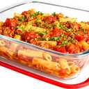 Glass Baking Dish - 3Qt Rectangle 9x12 Baking Pan - Baking Pan With lid and Non-slip Mitts - Glass Baking Dishes For Oven