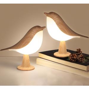 Set Of 2 Cordless Bird Table Lamp