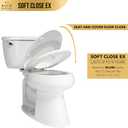 Bath Royale Slow Close Toilet Seat BR501-00 White Elongated, Stain-Resistant and Easy to Keep Clean, Heavy Duty Fits All Toilet Brands, Executive Series