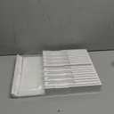 Domax Bamboo In-drawer Knife Block - Kitchen Knife Drawer Organizer Insert, Knife Holder without Knives Large, Drawer Knife Organizer Fits for 16 knives and 1 Sharpening Steel (Not Included), White