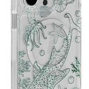 Weonmov for iPhone 16 Pro Max Case Clear Magnetic, Compatible with MagSafe, Ocean Marine Animals Pattern, Slim Shockproof Camera Lens Protection Phone Case for Women Men 6.7" - Green