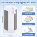Shoe Washing Machine Bags, 2 PCS Shoe Bag for Washing Machine, 360 Wrap-Around Clean Laundry Bags Reusable Hidden Zipper Cleaning Bag for Tennis Shoes Sneaker Running Shoes, Grey