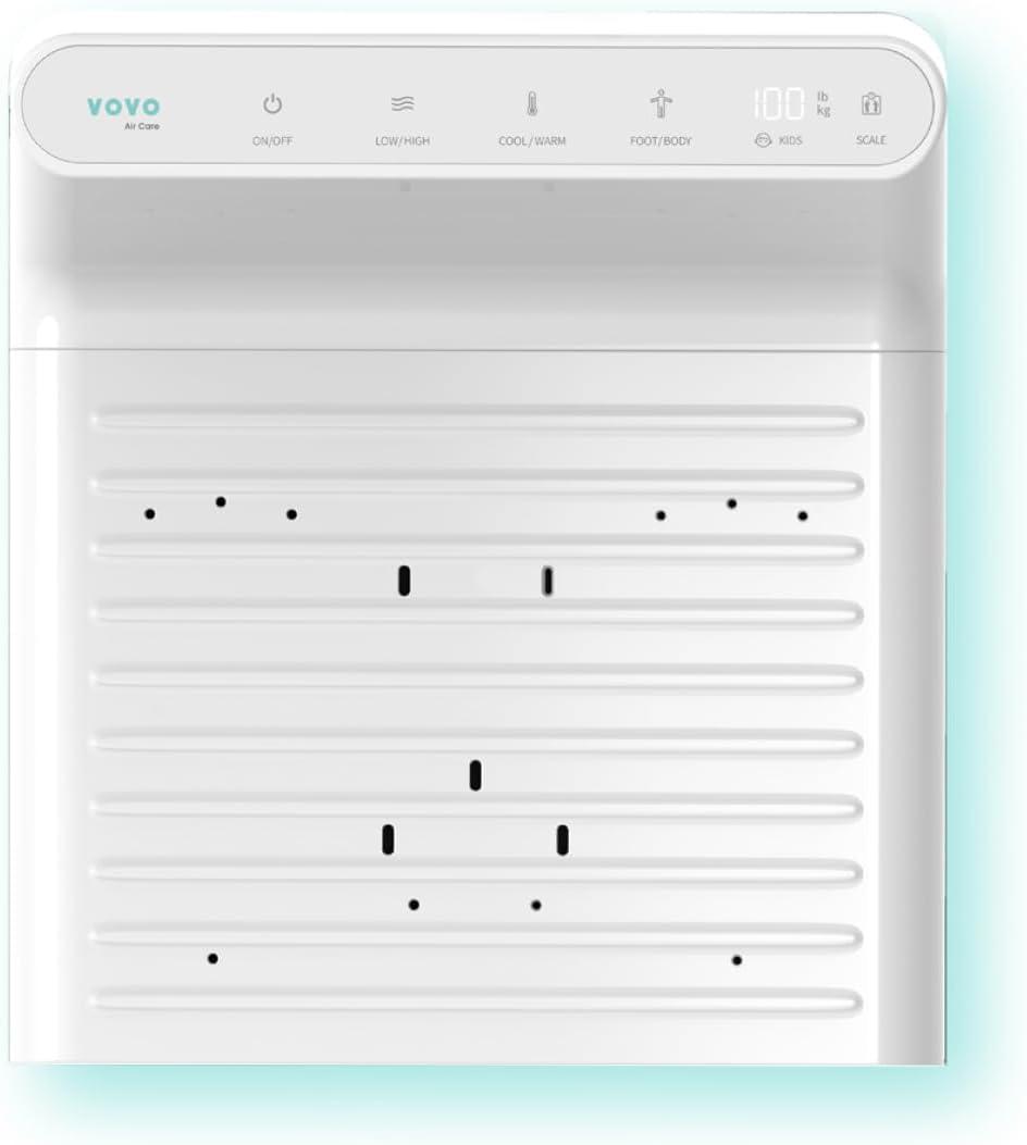 VOVO STYLEMENT BD-7700W Body & Foot Dryer for Bathroom, Temperature & Wind Volume Controlled Dryer with Intuitive Display, Waterproof hygienic Scaffolding, Made in Korea, One Size (White)