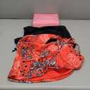 Yonique 2 Piece Swimsuits for Women Halter Tankini Top with Skirt Bottom Tummy Control Bathing Suit (Large, Red Floral)