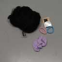 Afro Puffs Large Human Hair Buns Natural Drawstring Ponytail Extensions Updo Chignon 8 Inch Natural Black for Black Women Girls