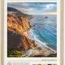 HesenDot Natural OAK Wood Coastal California Refers Framed Wall Art,12x16in Natural Seascape Canvas Wall Print,Classic Urban Landmark Wall Decor for Living Room,Bedroom,Office Gallery Gifts Set of 1