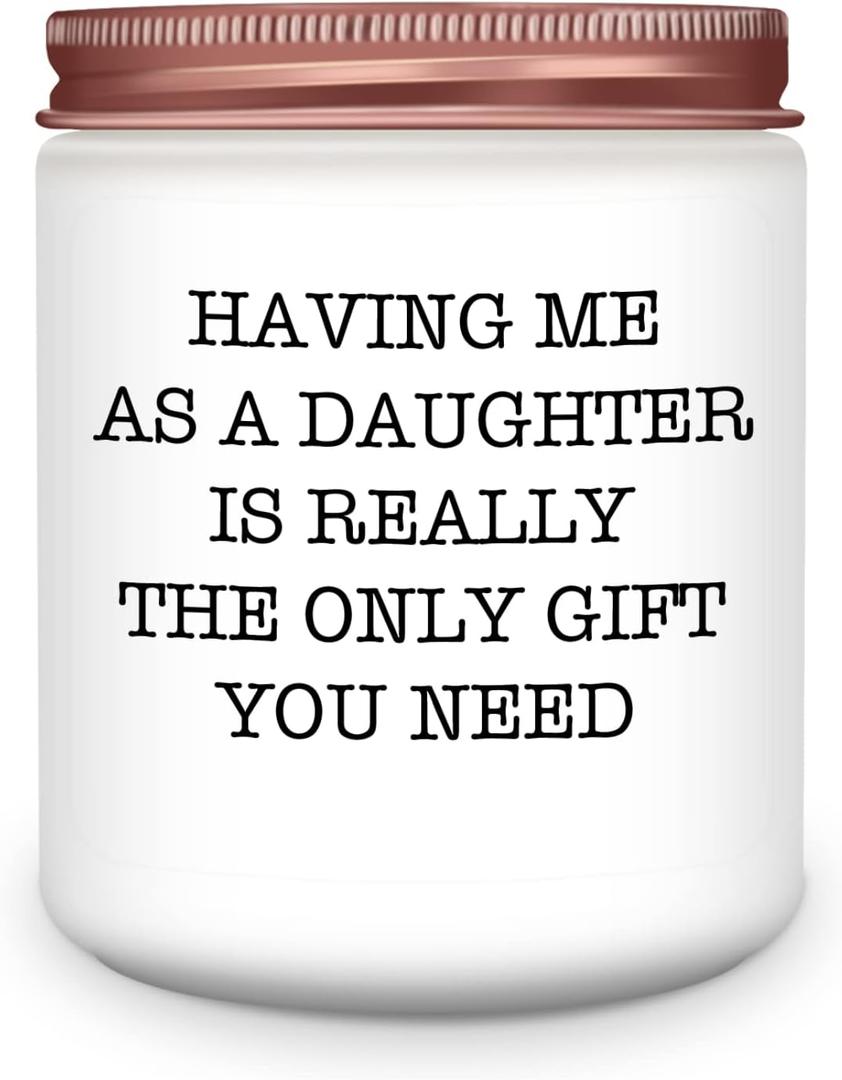Gifts for Mom Dad from Daughter - Funny Mom Dad Birthday Gift, Mothers Fathers Day Birthday Thanksgiving Christmas Lavender Candles Gifts from Daughter